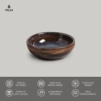 Conjunto de Ramequins Médios Porto Brasil Orgânico Titanium com 6 Peças 70ml - Azul - 2