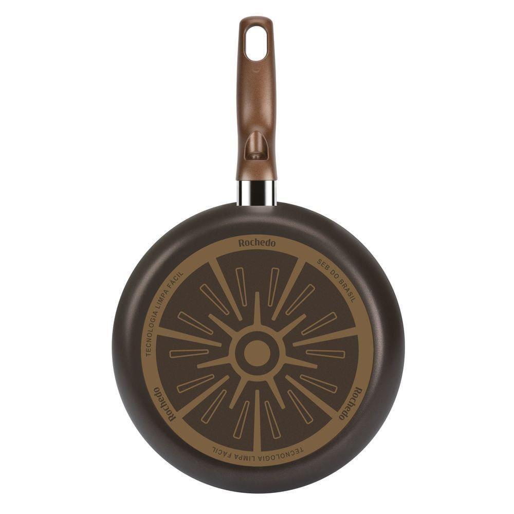 Jogo de Panelas Rochedo Expert 5 Peças Antiaderente Tampas de Vidro Chocolate - 7