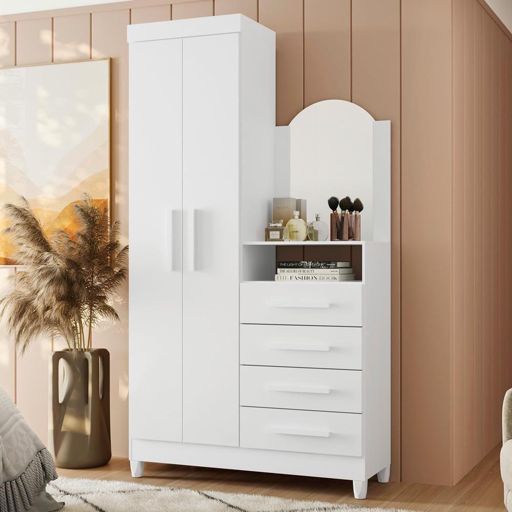 Cômoda Palumoveis New Capri com 2 Portas e 4 Gavetas – 103cm de Largura - 4