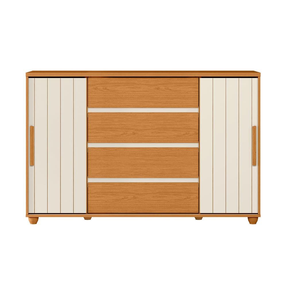 Cômoda Palumoveis Evidenza com 4 Gavetas e 2 Portas – 150cm de Largura - 3