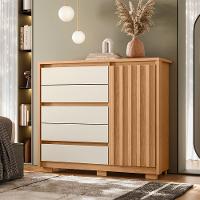 Cômoda Sapateira Palumoveis Duetto com 5 Gavetas e 1 Porta – 125cm de Largura - 1