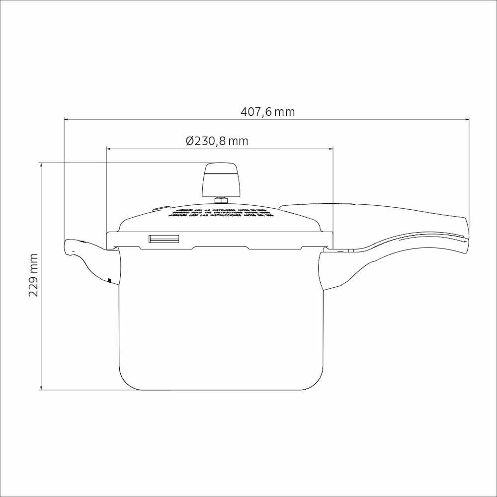 Panela de Pressão Tramontina 4,5 Litros Vancouver Effect Revestimento Antiaderente Starflon Vermelha - 12