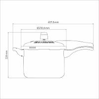 Panela de Pressão Tramontina 4,5 Litros Vancouver Effect Revestimento Antiaderente Starflon Vermelha - 12