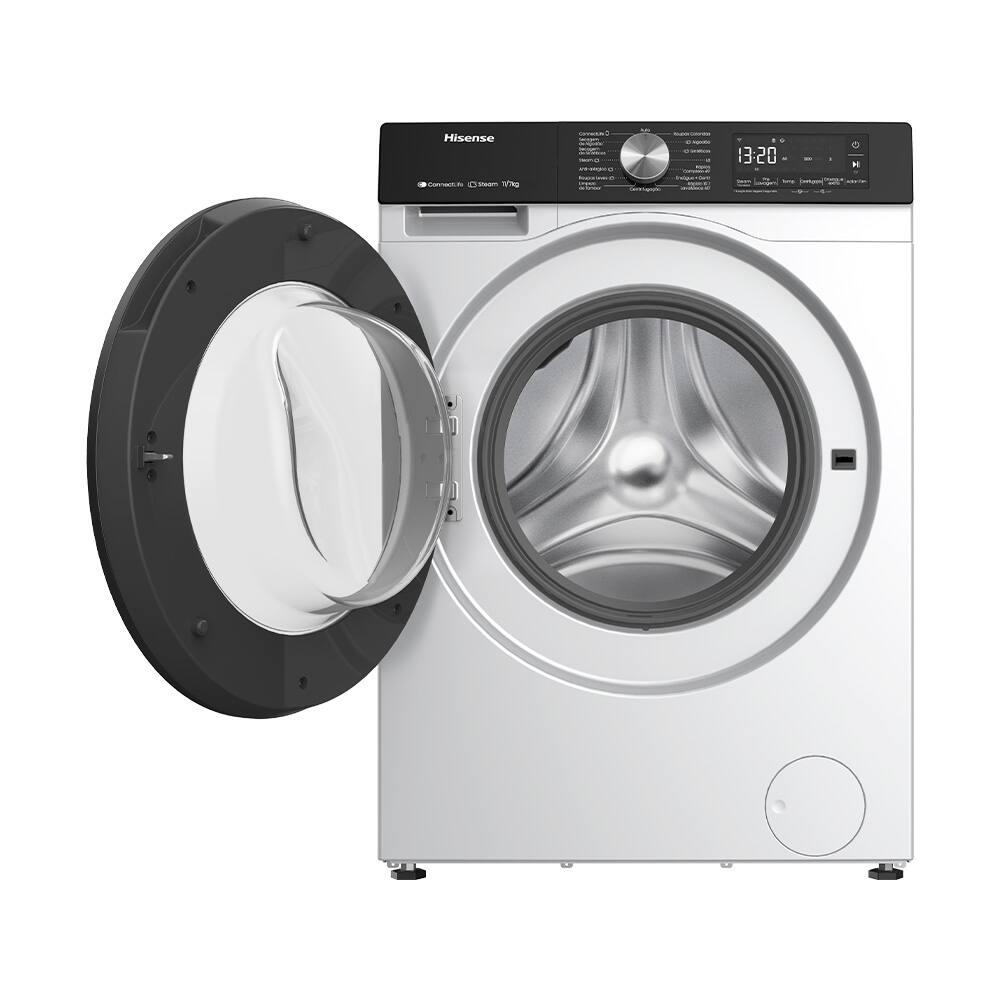 Lava e Seca Hisense 11/7Kg WD3S11 com Motor Inverter, Controle Wi-Fi, 13 Programas de Lavagem e 3 de Secagem, Painel Touch - Branca - 3