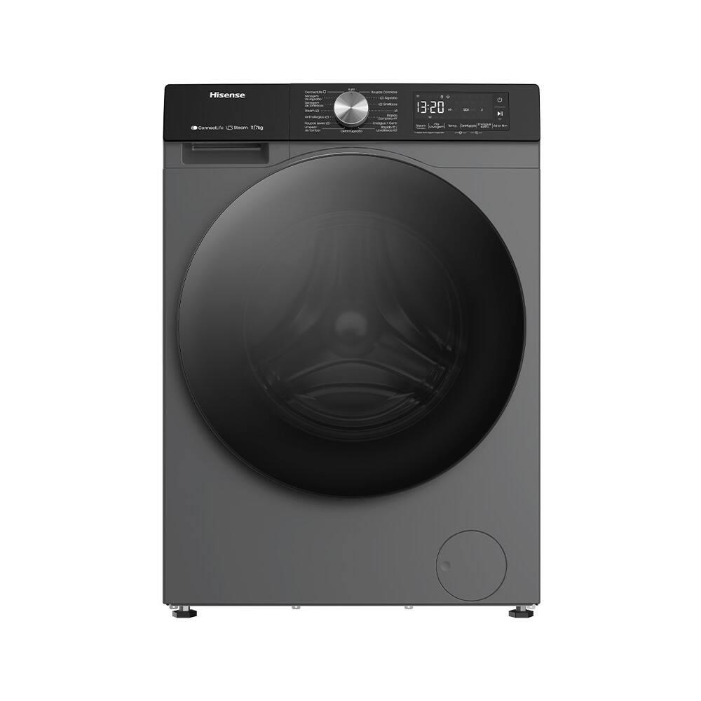 Lava e Seca Hisense 11/7Kg WD3S11 com Motor Inverter, Controle Wi-Fi, 13 Programas de Lavagem e 3 de Secagem, Painel Touch - Titanium - 2