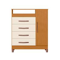 Cômoda Palumoveis Turquesa com 1 Porta e 4 Gavetas – 84cm de Largura - 2