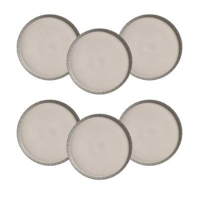 Conjunto de Pratos Rasos Porto Brasil Neo Pulse 27cm - 6 Peças