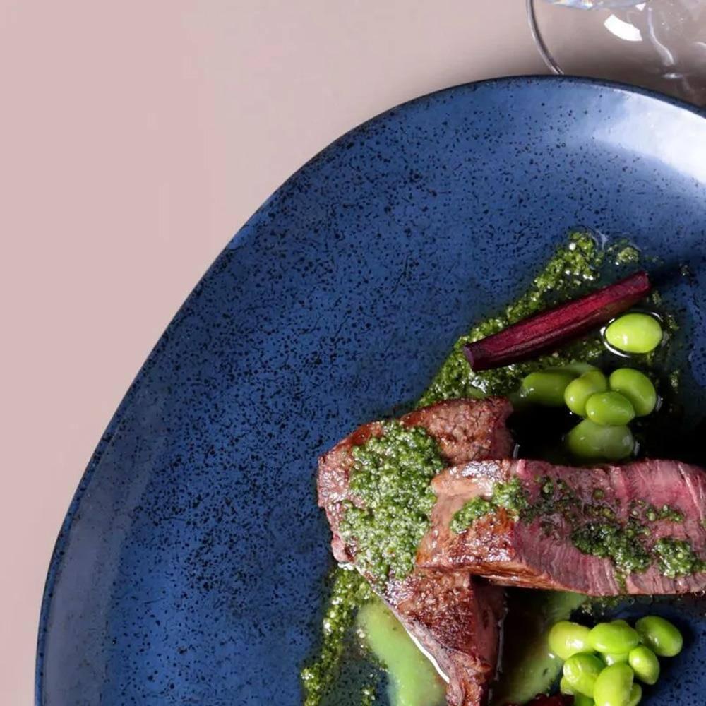 Conjunto de Pratos Oval Porto Brasil Orgânico Night Blue 31cm - 6 Peças - 3