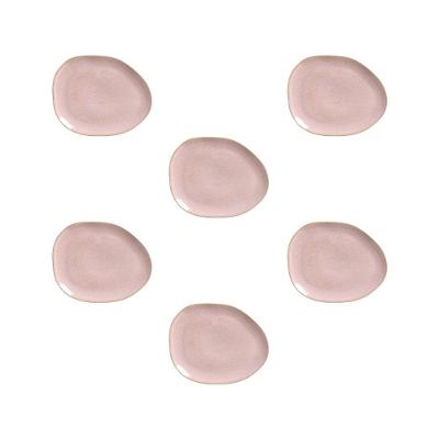 Conjunto de Pratos Oval Porto Brasil Orgânico Litchi 31cm - 6 Peças