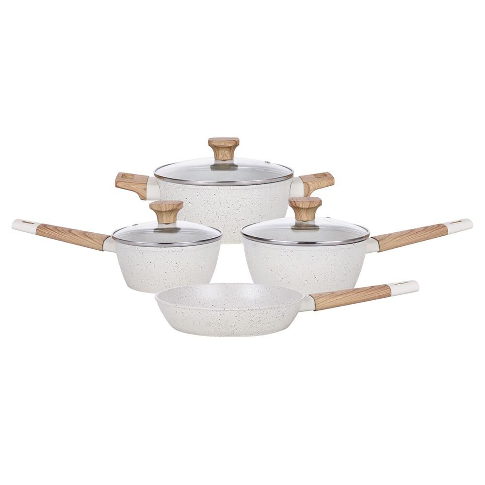 Conjunto de Panelas Mimo Style Studio Cook Marmol com Revestimento Antiaderente Cerâmico – 5 Peças - 2