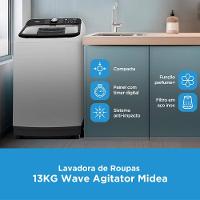 Lavadora de Roupas Midea Wave Agitator 13kg MA512W130A com Timer Digital, Filtro de Fiapos, Função Perfume+ e Sistema Power Mix Dispenser - Branca - 9