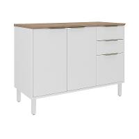 Balcão Triplo Itatiaia Renova com 3 Portas, 2 Gavetas, 1 Prateleira e 120cm largura - Branco Neve - 1