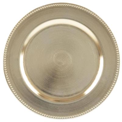 Sousplat de Plástico Wolff Mesa Dourado - 25 cm