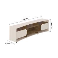 Rack Artely Elegance com 2 Portas, 7 Nichos, 220cm de Largura, ideal para TVs de até 86’’ - 9