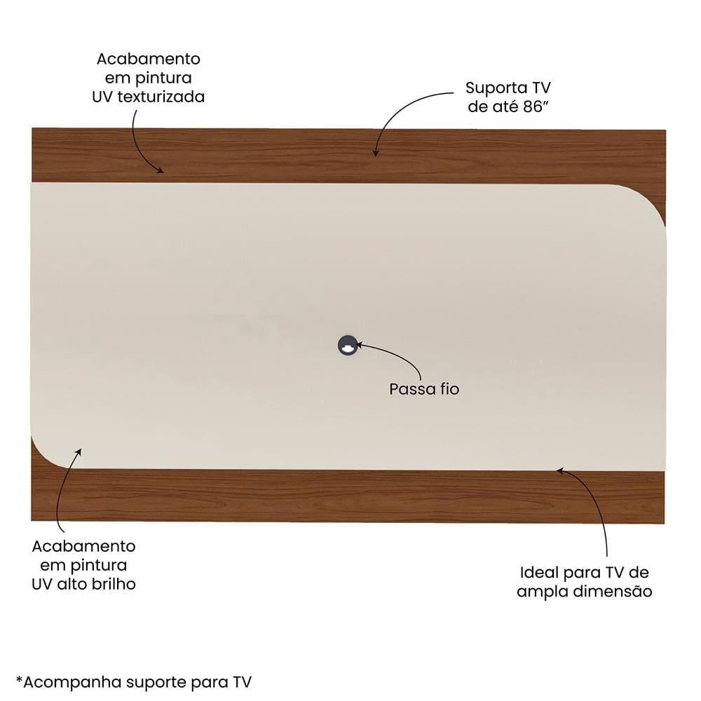 Painel Suspenso Artely Elegance com 220cm de Largura, ideal para TVs de até 86’’ - 4