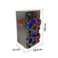 Torre de Som Amvox ACA2900 NEW X com Bluetooth, Entrada para Microfone, Alça de Transporte, Power X, Double Coil e Display em LED Bivolt - 2900W RMS - 3