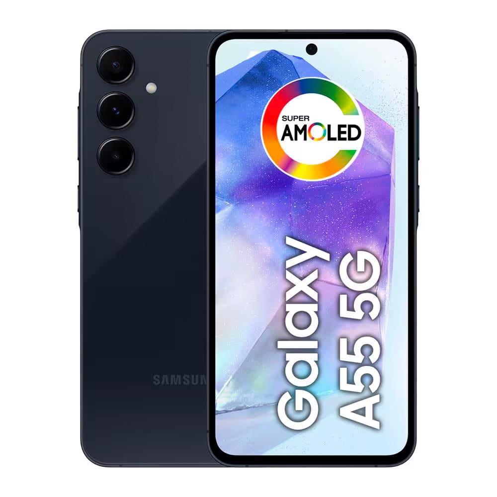 Smartphone Samsung Galaxy A55 5G 256GB Azul Escuro, 8GB RAM, Câmera Tripla Traseira de até 50MP e Tela Super AMOLED 6.6" + Galaxy Fit3 Grafite - 2