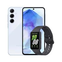 Smartphone Samsung Galaxy A55 5G 256GB Azul Claro, 8GB RAM, Câmera Tripla Traseira de até 50MP e Tela Super AMOLED 6.6" + Galaxy Fit3 Grafite - 1