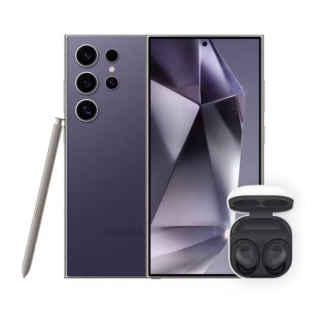 Smartphone Samsung Galaxy S24 Ultra Titânio Violeta 512GB, Galaxy AI, Tela 6.8", 12GB RAM, S Pen e Snapdragon 8 Gen 3 + Fone de Ouvido Galaxy Buds FE - 1