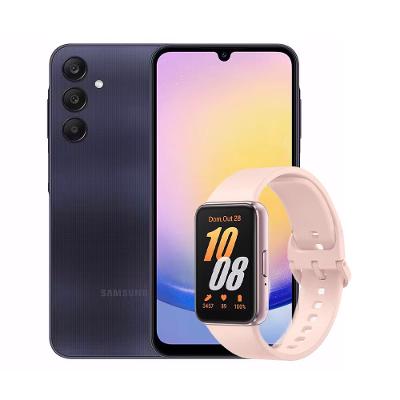 Smartphone Samsung Galaxy A25 5G 256GB Azul Escuro, 8GB RAM, Câmera Tripla Traseira de até 50MP e Tela Super AMOLED 6.6" + Galaxy Fit3 Rose