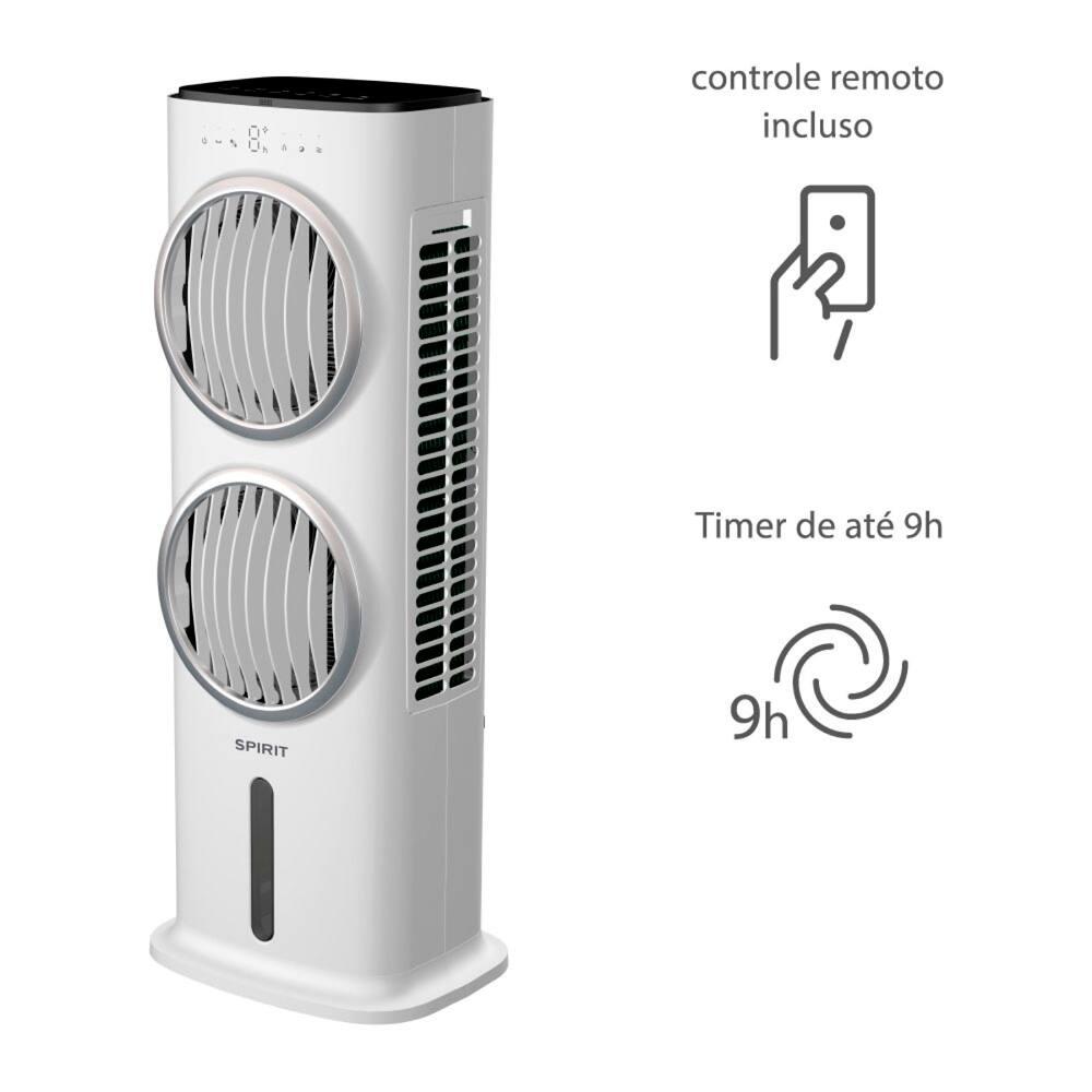 Climatizador de Ar Spirit Turbo 95cm, 90W com Controle Remoto, Display LED, Timer de até 9 horas, 10 Litros – Branco - 5