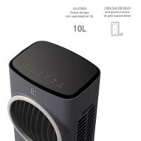 Climatizador de Ar Spirit Turbo 95cm, 90W com Controle Remoto, Display LED, Timer de até 9 horas, 10 Litros – Cinza