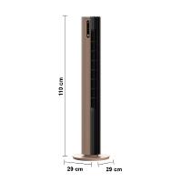 Ventilador de Torre 110cm Spirit Esterilizador com 12 velocidades, Controle Remoto e Timer de até 12 horas, Marrom - 8