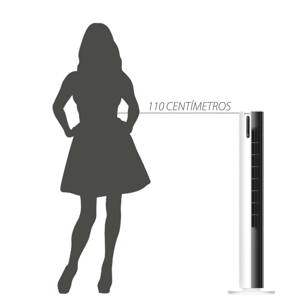 Ventilador de Torre 110cm Spirit Esterilizador com 12 velocidades, Controle Remoto e Timer de até 12 horas, Branco - 5