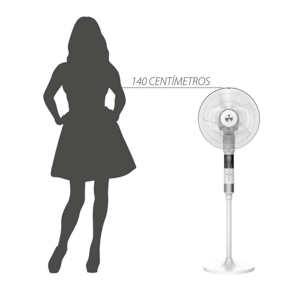 Ventilador de Coluna 40cm Spirit 360º com 3 Velocidades, Controle Remoto, Display LED e Timer de até 8 Horas – Branco - 7