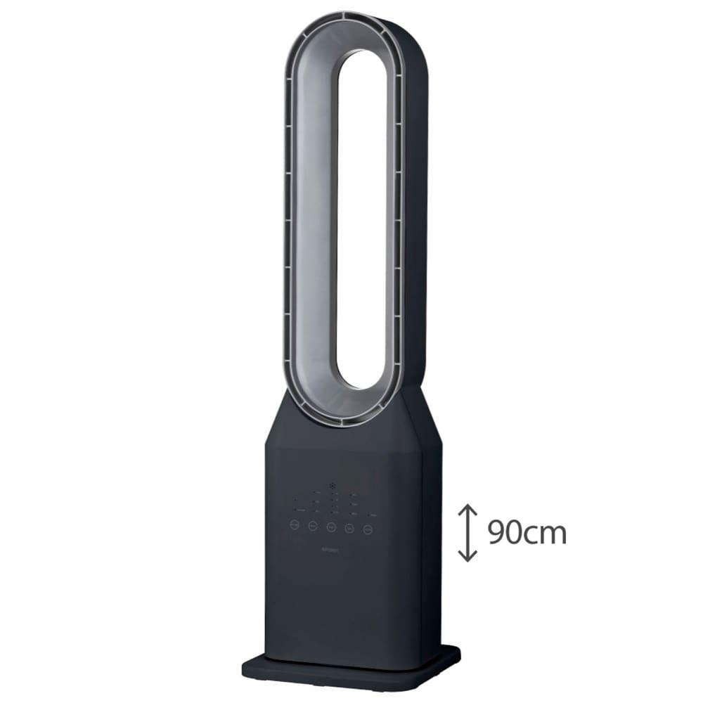 Circulador de Ar Spirit Bladeless com 3 Velocidades, Timer, Função Bom Sono e Vento Natural - Preto/Prata - 5