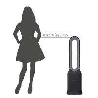 Circulador de Ar Spirit Bladeless com 3 Velocidades, Timer, Função Bom Sono e Vento Natural - Preto/Prata - 8