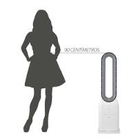 Circulador de Ar Spirit Bladeless com 3 Velocidades, Timer, Função Bom Sono e Vento Natural - Branco/Prata - 7