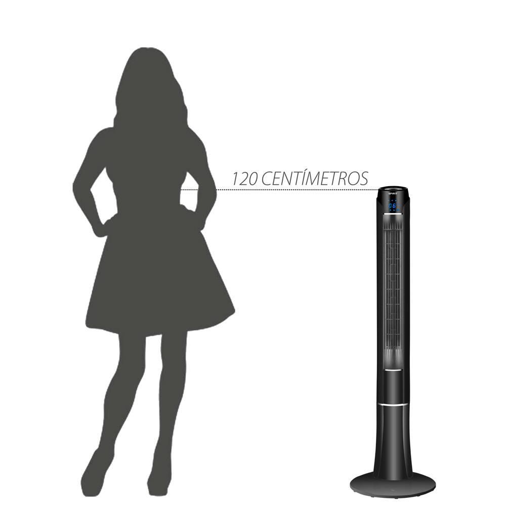 Ventilador de Torre 120cm Spirit SKY com 3 Velocidades, Controle Remoto e Timer de até 7h30 – Preto - 5