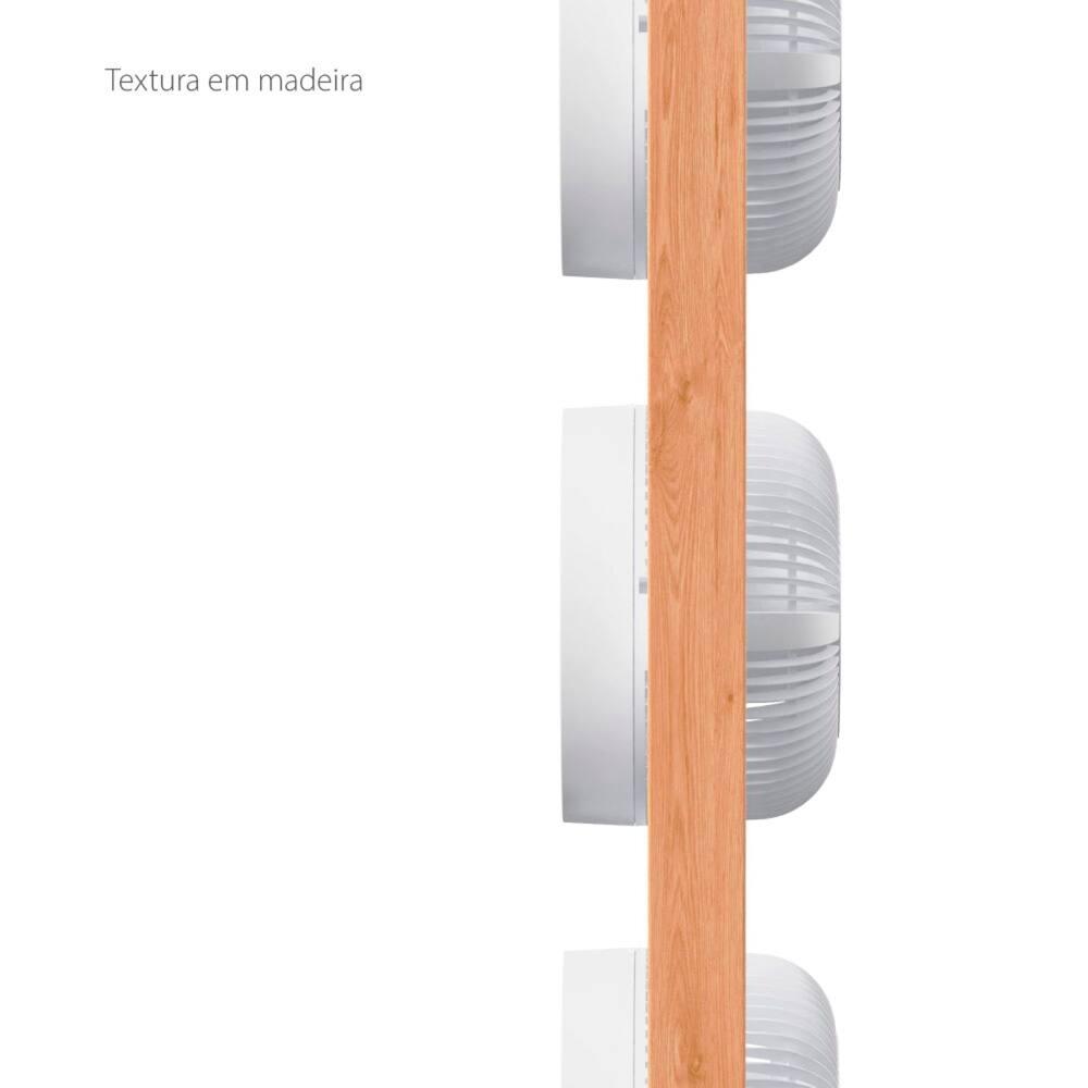 Ventilador de Torre Spirit Robot Triplo 130W com 3 Velocidades, Controle Remoto e Painel Digital com Display LED - Branco/Caramelo - 8