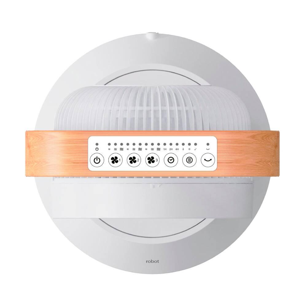 Ventilador de Torre Spirit Robot Triplo 130W com 3 Velocidades, Controle Remoto e Painel Digital com Display LED - Branco/Caramelo - 9