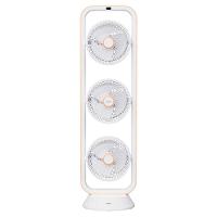 Ventilador de Torre Spirit Robot Triplo 130W com 3 Velocidades, Controle Remoto e Painel Digital com Display LED - Branco/Caramelo - 2