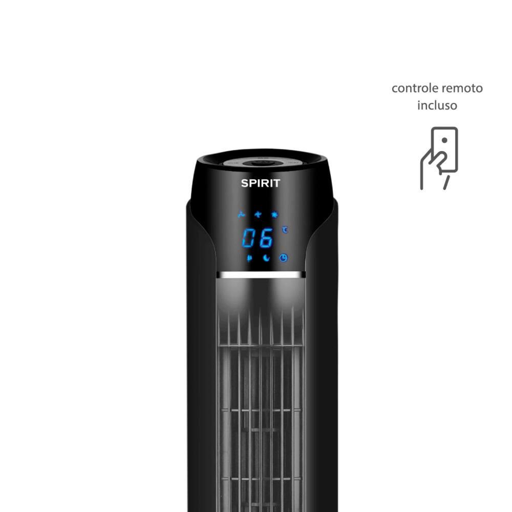 Ventilador de Torre 90cm Spirit SKY com 3 Velocidades, Controle Remoto e Timer de até 7h30 – Preto - 5