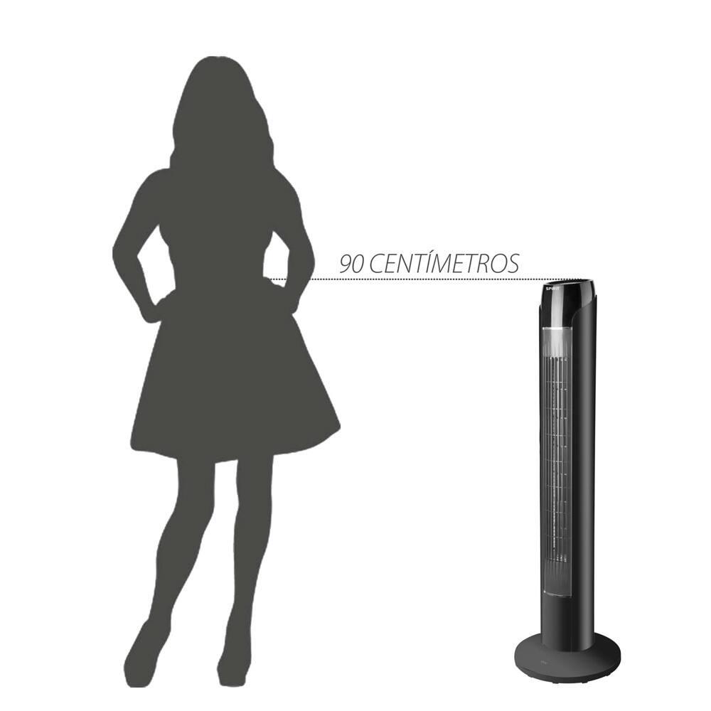 Ventilador de Torre 90cm Spirit SKY com 3 Velocidades, Controle Remoto e Timer de até 7h30 – Preto - 6