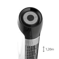 Ventilador de Torre 120cm Spirit Sky 45W de Potência com 3 Velocidades, Função Bom Sono e Vento Natural – Branco/Prata