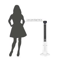 Ventilador de Torre 120cm Spirit Sky 45W de Potência com 3 Velocidades, Função Bom Sono e Vento Natural – Branco/Prata - 5