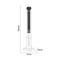 Ventilador de Torre 120cm Spirit Sky 45W de Potência com 3 Velocidades, Função Bom Sono e Vento Natural – Branco/Prata - 6