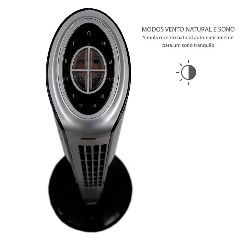 Ventilador de Torre Spirit TS1200 com 3 Velocidades, Função Oscilante e Controle Remoto – Preto - 7