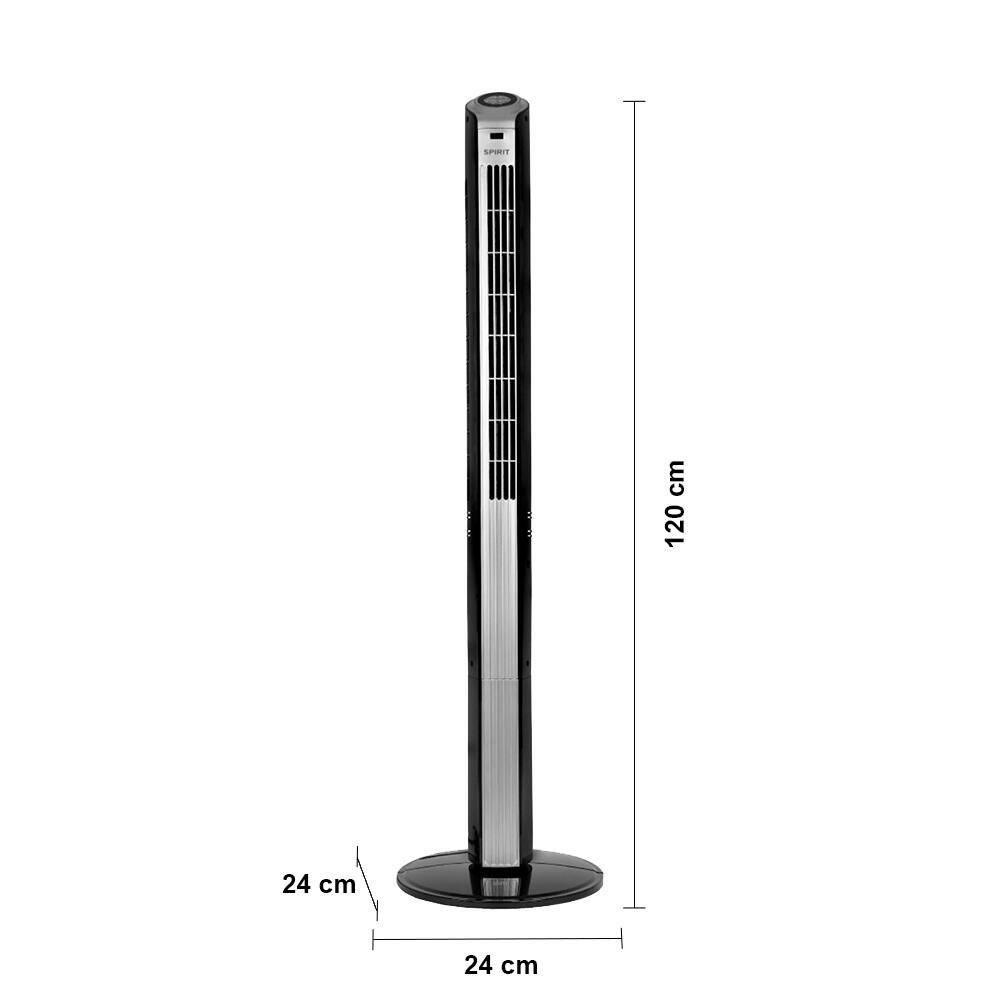 Ventilador de Torre Spirit TS1200 com 3 Velocidades, Função Oscilante e Controle Remoto – Preto - 8