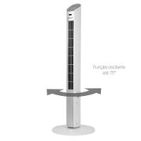 Ventilador de Torre 90cm Spirit Slim 40W de Potência com 3 Velocidades, Função Bom Sono e Vento Natural – Branco/Prata - 2