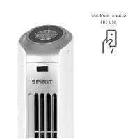 Ventilador de Torre 90cm Spirit Slim 40W de Potência com 3 Velocidades, Função Bom Sono e Vento Natural – Branco/Prata