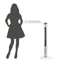 Ventilador de Torre 90cm Spirit Slim 40W de Potência com 3 Velocidades, Função Bom Sono e Vento Natural – Branco/Prata - 8