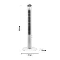 Ventilador de Torre 90cm Spirit Slim 40W de Potência com 3 Velocidades, Função Bom Sono e Vento Natural – Branco/Prata - 9