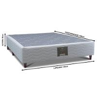 Base Box para Colchão Casal Cama inBox Moderne 26x138x188cm – Branco - 5