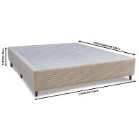 Base Box para Colchão Casal Cama inBox Livity 38x138x188cm - Bege - 5