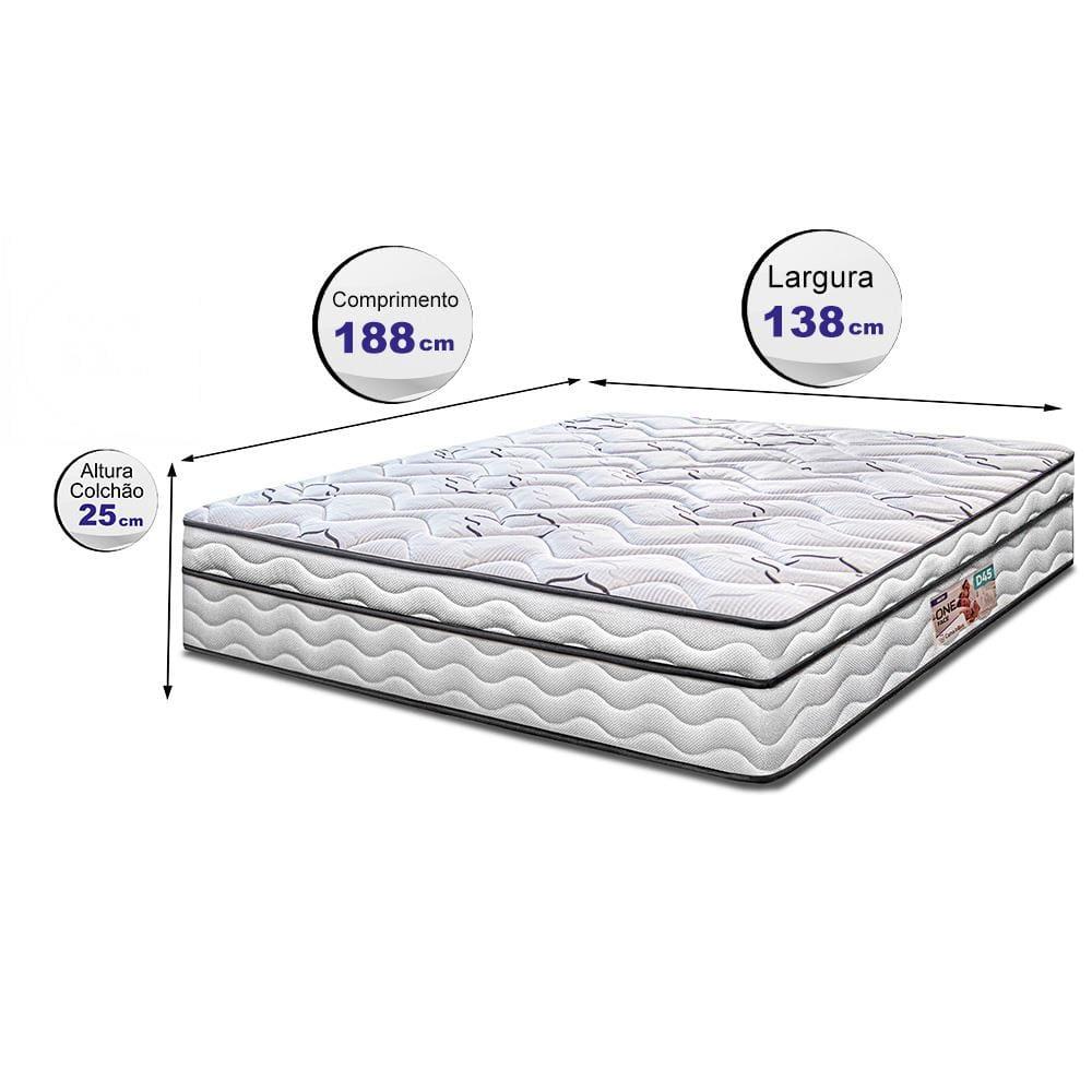 Colchão de Casal Cama InBox Moderne Ortopédico com Camada Especial de Espuma D45 25x138x188cm - Branco/Grafite - 8